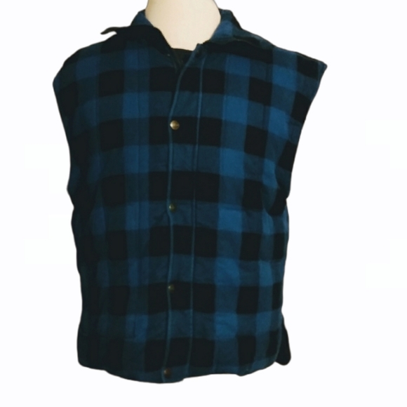 Vintage Big Yank Vest XL Coat Reversible Flannel Puffer Outerwear Outfit… - Picture 7 of 7